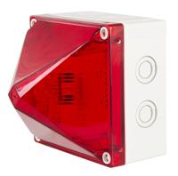 x700-22-02 Moflash X700 Synchronous Series Red Flashing Beacon, 230 V, Surface Mount, Wall Mount, Xenon Bulb, IP66, IP67