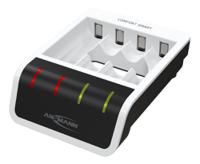 1001-0092-01 Ansmann Comfort Smart Battery Charger For NiMH AA, AAA 4 Cell 1.2V 400mA, Batteries Included