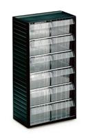 557-3 Treston 12 Drawer Storage Unit, PP, 550mm x 310mm x 180mm, Grey