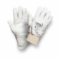 ch27bc-10 Lebon Protection CH/27/BC White Leather Leather Glove, Size 10, Leather Coating