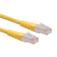 21151362-50 Roline, 5m Cat6, Yellow RJ45 to Male RJ45 Male, S/FTP, Terminated PVC Sheath