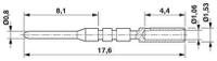 1621575 Phoenix Contact Male Crimp Circular Connector Contact, Contact Size 0.8mm, Wire Size 0.34 → 0.5 mm²