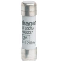 lf302g Hager 2A Cartridge Fuse, 10 x 38mm
