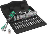 05004019001 Wera 28-Piece Imperial 1/4 in Standard Socket/Bit Set with Ratchet, 6 point; Hex Bit; Phillips Bit; Pozidriv Bit; Torx