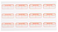 758-7927 RS PRO Adhesive Pre-Printed Red Label-Rejected-. Quantity: 120