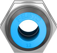qss-12 Festo QSS Series Bulkhead Tube-to-Tube Adaptor, Push In 12 mm to Push In 12 mm, Tube-to-Tube Connection Style, 153161