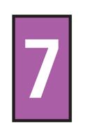 561-03677-wic3-7-pa66-vt HellermannTyton WIC Snap On Clip On Cable Marker, Violet, Pre-printed "7", 4.3 → 5.3mm Cable, 561-03677