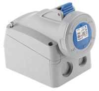 5-553-54 Legrand P17 Tempra Pro Series, IP66, IP67 Blue Surface Mount 2P+E Industrial Power Socket, Rated At 16A