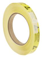 alabel58x2 SCS Black, Yellow Paper ESD Label, Observe Precautions for Handling Electrostatic Sensitive Devices-Text 16 mm x 51mm