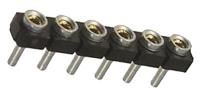 sl-106-t-10 Samtec SL Series Straight Through Hole Mount PCB Socket, 6-Contact, 1-Row, 2.54mm Pitch, Solder Termination