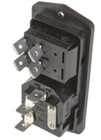bva01z000010 Bulgin C14 Flange Mount IEC Connector Male, 10A, 250 V, Fuse Size 5 x 20mm