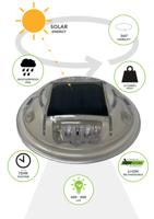 ecoedge TradeTuff, Solar Powered LED Floodlight, 10 LED, 3 W, 200 lm, IP68, 2.5 V