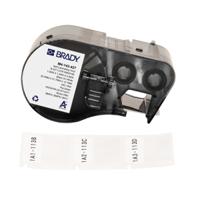 m4-143-427 Brady B-427 on Black on White, Transparent Label, 25.40 mm Width, 25.40mm Label Width