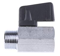 486-366 RS PRO Chrome Plated Brass Hydraulic Ball Valve G 3/8