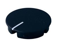 a4131100 OKW Black Potentiometer Knob Round Shaft, A4131100