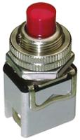 1212c-red APEM Push Button Switch, Momentary, Panel Mount, 12.2mm Cutout, SPST, 250V ac