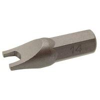 e-114-sn4 SAM Spanner Screwdriver Bit, 1/4 in Tip, 1/4 in Drive, Square Drive, 25 mm Overall