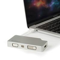 cdpvgdvhdmdp StarTech.com USB C to DVI, HDMI, Mini DisplayPort, VGA Adapter, USB 3.1, 1 Supported Display(s) - 4K @ 30Hz