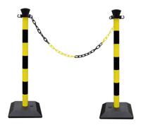 cbrsetnj Viso Black & Yellow Plastic Chain Barrier