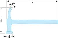 868d40boc Facom with Hickory Wood Handle, 430g