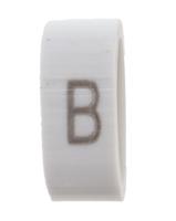 531-07862-hobs85-pvc-wh HellermannTyton HODS85 Slide On Cable Markers, Black on White, Pre-printed "B", 1.8 → 6.3mm Cable, 531-07862