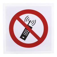 813-4508 Vinyl No Mobiles Prohibition Sign, None