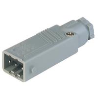 932143406-stas-3-n-v0-grey Hirschmann, ST IP54 Grey Cable Mount 3P + E Industrial Power Plug, Rated At 10A, 230 V, 400 V
