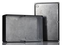 1550gbk Hammond 1550 Series Black Die Cast Aluminium Enclosure, IP54, Black Lid, 222 x 146 x 51mm