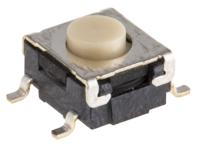 b3s-1000p Omron Button Tactile Switch, SPST 50 mA @ 24 V dc 0.8mm Through Hole