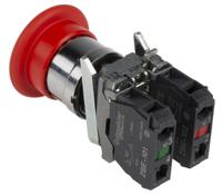 xb4bs9445 Schneider Electric Harmony, Red, Key Reset 40mm Mushroom Head Emergency Button