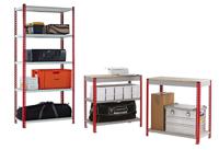 521-403 RS PRO Natural 3 Shelf Chipboard Twinspan Shelving System, 900mm x 2000mm, 450mm, 1000kg Load