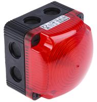 85310055 Werma BWM 853 Series Red Steady Beacon, 24 V dc, Surface Mount, Wall Mount, LED Bulb, IP66, IP67
