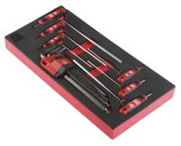 833-5913 RS PRO 15 piece L, T Metric Hex Key Set, 1.5 → 10, 2 → 6mm