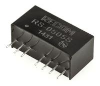 rs-0505s Recom RS DC-DC Converter, 5V dc/ 400mA Output, 4.5 → 9 V dc Input, 2W, Through Hole, +85°C Max Temp -40°C Min