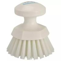 38855 Vikan Hard Bristle White Hand Brush, 110mm bristle length, Polyester, Polypropylene, Stainless Steel bristle material