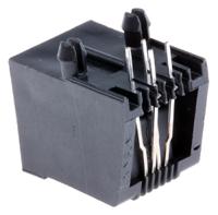 mhrjj64nfra MH Connectors MH Modular Series Female RJ11 Connector, UTP Shield Right Angle 6P4C -Way