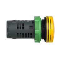 xb5evg8 Schneider Electric, Harmony XB5, Panel Mount Yellow Universal LED Pilot Light Complete, 22mm Cutout, IP66, Round, 110V
