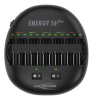 1001-0004-uk Ansmann Energy 16 Plus Battery Charger For NiCd, NiMH 9V, AA, AAA, C, D with EU, UK plug