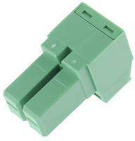 1804904 Phoenix Contact, 7.62mm Pitch, PC 4/2-ST-7.62, 2 Way, Right Angle, Pluggable Terminal Block, Plug, Cable Mount, Screw