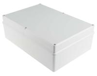 186-2265 RS PRO Grey ABS Enclosure, IP65, IK09, Grey Lid, 283 x 193.2 x 96.7mm