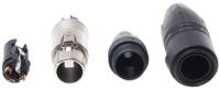 nc3fxx-hd-d Neutrik Cable Mount XLR Connector, Female, 50 V, 3 Way, Gold Alloy over Nickel Plating