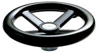 161-2023 RS PRO Black Hand Wheel, 200mm diameter