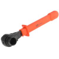 911-1487 ITL Insulated Tools Ltd Ratchet Spanner, 13mm, Metric, Double Ended, 240 mm Overall, VDE/1000V