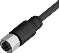 212-1720 RS PRO Female 4 way M12 to Unterminated Free End Sensor Actuator Cable, 10 m