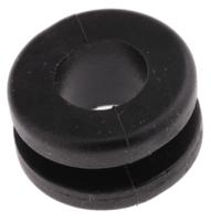 633-03020-hv1302-pvc-fr-bk HellermannTyton HV Black PVC 11mm Cable Grommet for Maximum of 8mm Cable Dia. 633-03020 HV1302-PVC-FR-BK