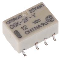 g6k-2f-y-dc12 Omron Surface Mount Signal Relay, 12V dc Coil, 1A Switching Current, DPDT