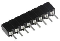 ces-108-01-t-s Samtec CES Series Straight Through Hole Mount PCB Socket, 8-Contact, 1-Row, 2.54mm Pitch, Through Hole Termination