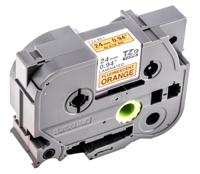 tze-b51 Brother Black on Fluorescent orange Label Printer Tape, 5 m Length, 24 mm Width