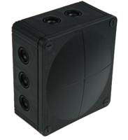 12105b WISKA Combi Series Black Polypropylene Junction Box, IP66, IP67, 160 x 140 x 81mm