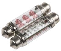 le-0603-04r JKL Components LED Car Bulb, Red, Festoon shape